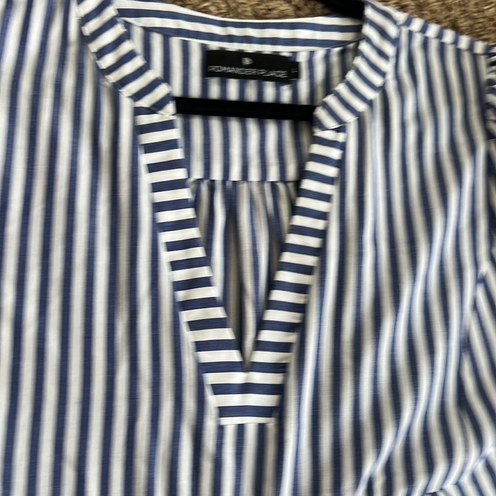 Tuckernuck Blue and White Striped Tiered Mini Dress - Picture 12 of 16